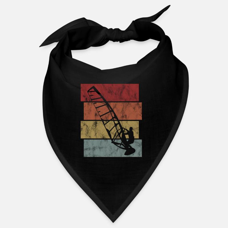 Windsurfer Surfing Retro Windsurfing Windsurfing - Bandana - black