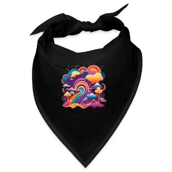 RETRO TRIPPY - Bandana - Schwarz - Vorne