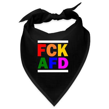 Fck afd - Bandana - Schwarz - Vorne