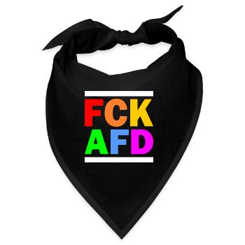 Fck afd - Bandana - Schwarz - Vorne