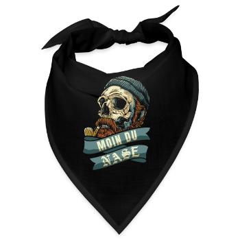 Moin du Nase Norddeutschland Norddeutsches Motiv - Bandana - Schwarz - Vorne