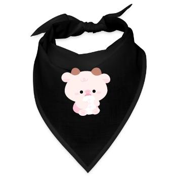 Kuh Kleinkind - Bandana - Schwarz - Vorne