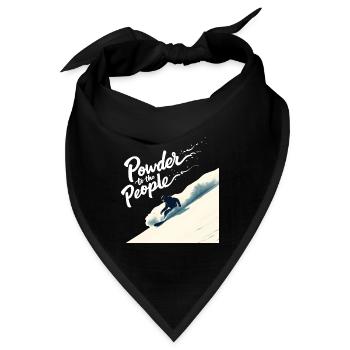 Powder to the People – Snowboard & Powder - Bandana - Schwarz - Vorne