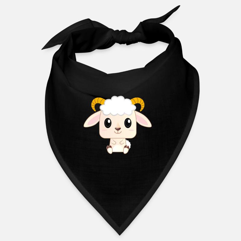 Dessin animé mignon bébé chèvre Bandana