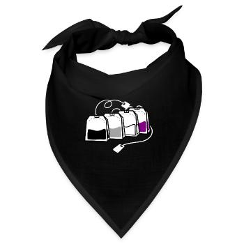 Asexueller Teebeutel Ace Pride - Bandana - Schwarz - Vorne