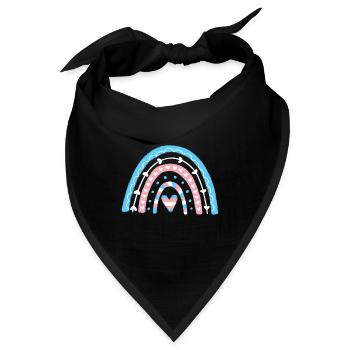 Transgender Pride Boho-Regenbogen - Bandana - Schwarz - Vorne