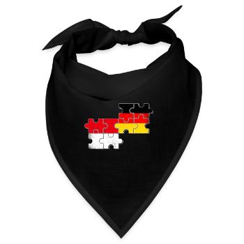 Indonesien Deutschland Flagge - Bandana - Schwarz - Vorne