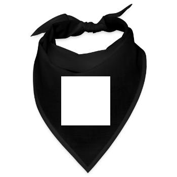 Quadrat Weiß - Bandana - Schwarz - Vorne
