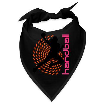 Punktspirale Handballerin - Bandana - Schwarz - Vorne