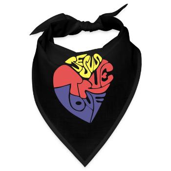 wahre Liebe Jesus - Bandana - Schwarz - Vorne