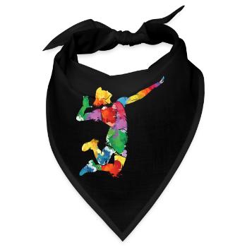 Volleyball Sport Lover Abstrakter Volleyballspieler - Bandana - Schwarz - Vorne