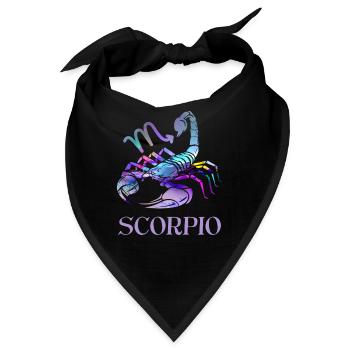 Skorpion-Tierkreis - Bandana - Schwarz - Vorne