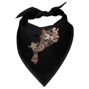 Giraffen - Bandana - Schwarz - Vorne