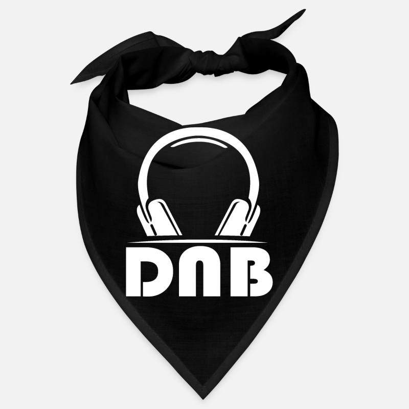 dnb drum n bass symbol music Kopfhörer Logo dnb - Bandana - Schwarz