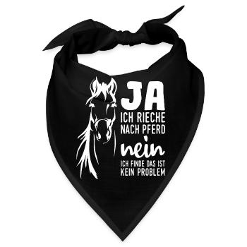 Pferde Spruch Pferdemädchen Reiterin Reitsport - Bandana - Schwarz - Vorne