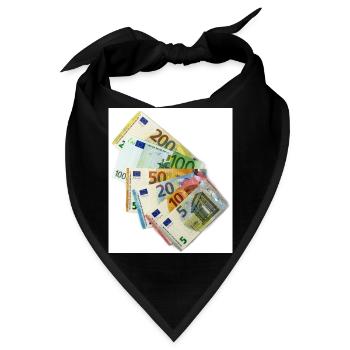 euro banknotes on white background - Bandana - Schwarz - Vorne