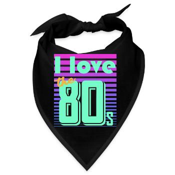 neon retro - Bandana - Schwarz - Vorne