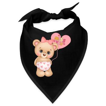 Teddybär Babysprüche Babykleidung Kinderkleidung - Bandana - Schwarz - Vorne