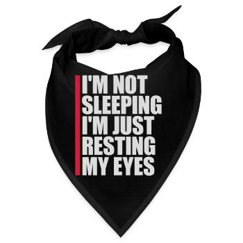 im not sleeping Zitat - Bandana - Schwarz - Vorne
