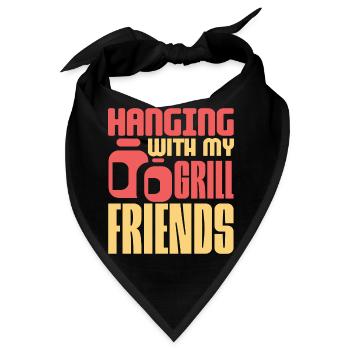 HÄNGEN MIT MEINEN GRILLFREUNDEN - Bandana - Schwarz - Vorne