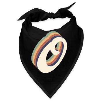 Buchstabe O - Bandana - Schwarz - Vorne
