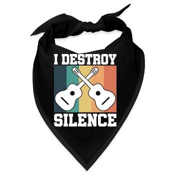Gitarre retro - Bandana - Schwarz - Vorne