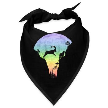 Springender Steinbock - Bandana - Schwarz - Vorne