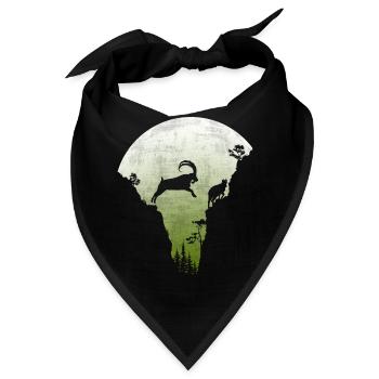 Springender Steinbock - Bandana - Schwarz - Vorne