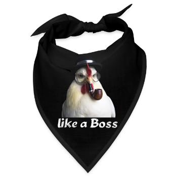 Hahn Boss - Bandana - Schwarz - Vorne