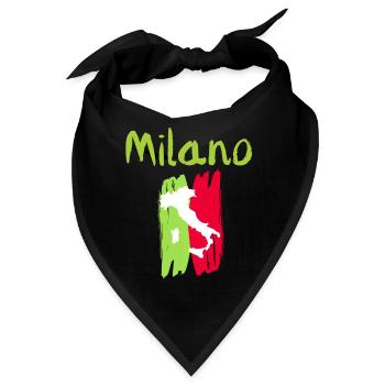 Klassisches Milano Souvenir - Bandana - Schwarz - Vorne