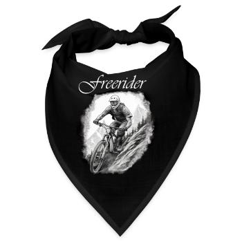Freerider weiß - Bandana - Schwarz - Vorne