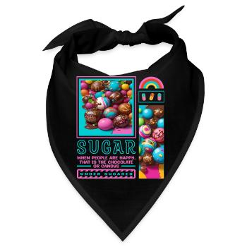 Zucker Mensch - Bandana - Schwarz - Vorne