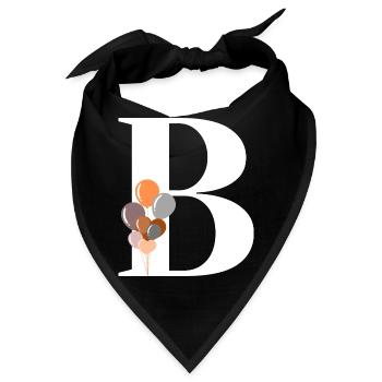 Buchstabe b Geburtstagsballon - Bandana - Schwarz - Vorne