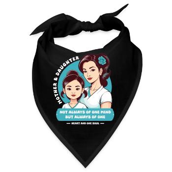 Mutter und Tochter - Bandana - Schwarz - Vorne