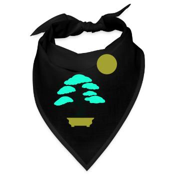 bonsai baum sonne - Bandana - Schwarz - Vorne
