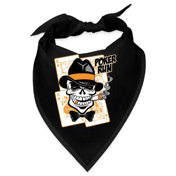 poker run - Bandana - Schwarz - Vorne