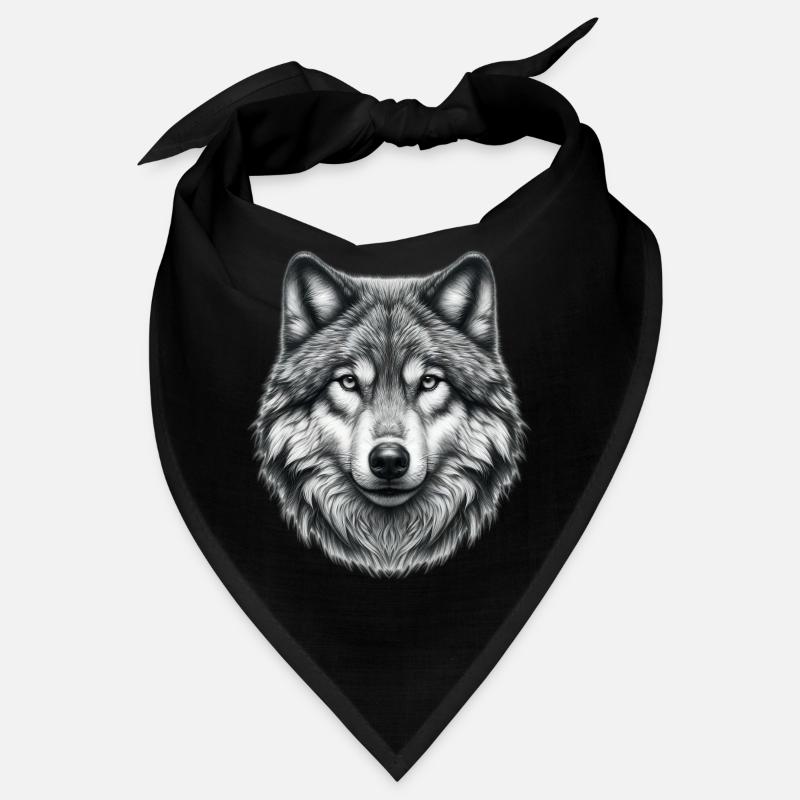 Wolf - Bandana - Schwarz