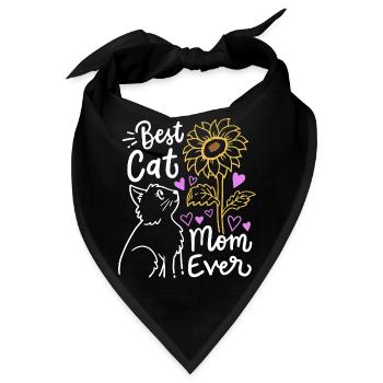 Katzenmama Muttertag - Bandana - Schwarz - Vorne