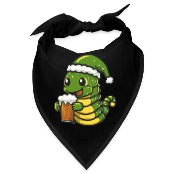 Wurm Weihnachten Bier - Bandana - Schwarz - Vorne