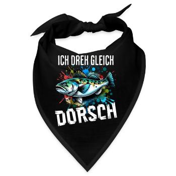 Ich dreh gleich Dorsch - Bandana - Schwarz - Vorne