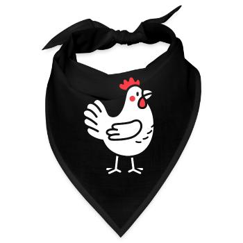 Huhn - Bandana - Schwarz - Vorne