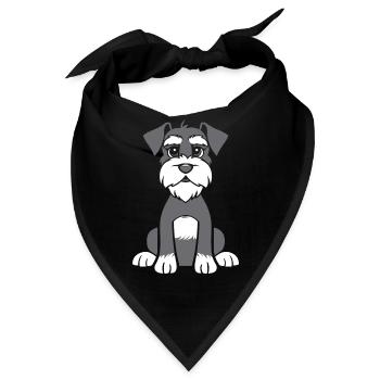 Schnauzer - Bandana - Schwarz - Vorne