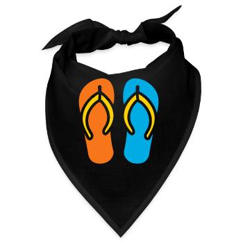 Flip-Flops - Bandana - Schwarz - Vorne