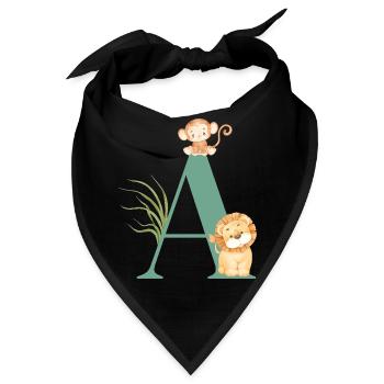 Brief an Green Jungle Animals - Bandana - Schwarz - Vorne