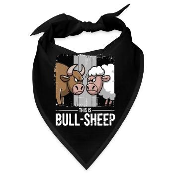 Das ist Bull Sheep Lustiges Wortspiel Design - Bandana - Schwarz - Vorne