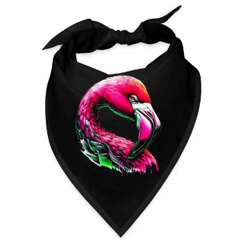 Flamingo - Bandana - Schwarz - Vorne