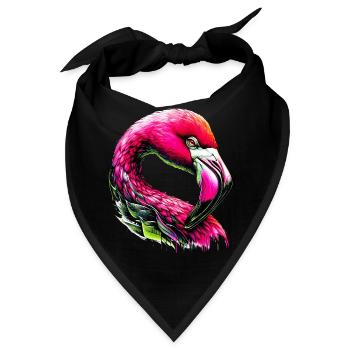 Flamingo - Bandana - Schwarz - Vorne