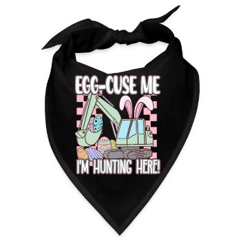 Egg cuse me Happy Easter - Bandana - Schwarz - Vorne