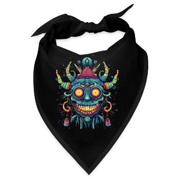 Schamanen-Maske - Bandana - Schwarz - Vorne