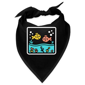 Aquarium - Bandana - Schwarz - Vorne
